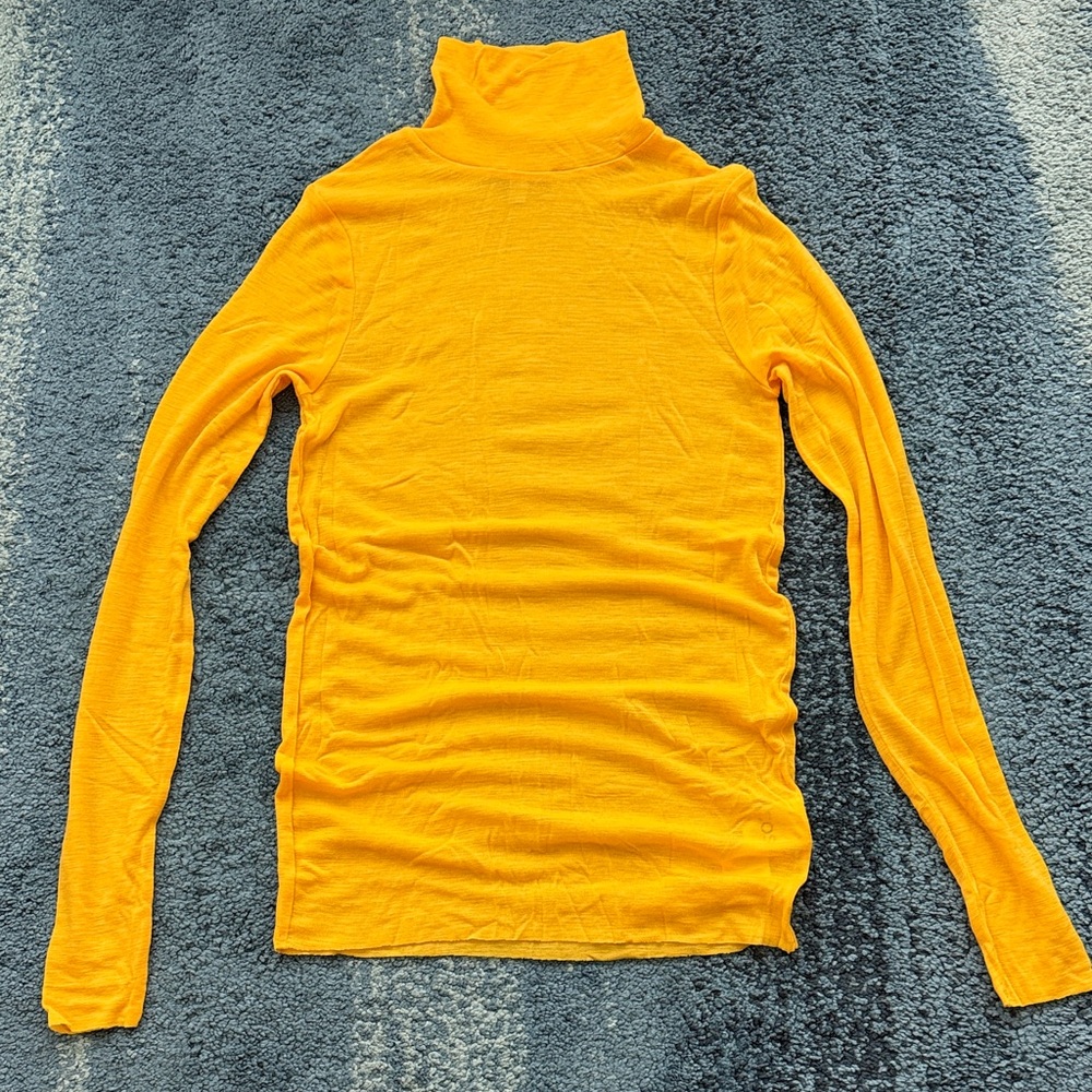 COS fitted Bright Yellow Turtleneck Sweater- size L